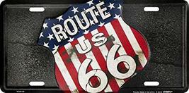 Route 66 w/USA Shield Metal License Plate - $6.88