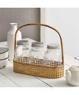 Bamboo Mason Jar storage Caddy with Jars- SALE - $57.44 CAD
