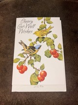 Vtg Ambassador Greeting Card Cheery Get Well Wishes 1992 W/ Envelope - $5.95