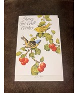 Vtg Ambassador Greeting Card Cheery Get Well Wishes 1992 W/ Envelope - $8.15 CAD
