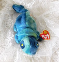 TY &quot;Rainbow&quot; Iguana Plush Beanie - 9 1/2&quot; Long - 1997- Multiple Errors - £22.28 GBP