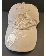 Get Reel Get Fish Bone Skeleton Hat Cap Adult Adjustable Tan Fishing Mens - $27.48 CAD