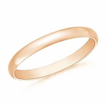 ANGARA High Polished Plain Dome Wedding Band for Her in 14K Solid Gold - £230.83 GBP