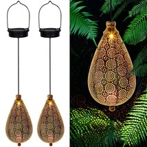 2 Pack Solar Hanging Lights, Solar Powered Decorative Retro Lantern With... - $54.99