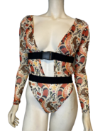 Beginning Boutique Eye of the Tiger LS Mesh Tattoo Body Suit Size M New - $19.53 CAD