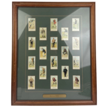 18 wood FRAMED AND MATTED COPIES Cigar TOBACCO GOLF TRADING CARDS With H... - $49.49