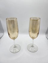 Amber  Champagne Flute Glass 7.75 ” Tall - £12.32 GBP