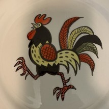 4 Vintage Metlox Poppytrail Red Rooster 10” Dinner Plates Vintage California USA - £37.87 GBP