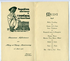 Napoleon Allait Danser I&#39;Imperial de Saint Cloud Menu 1930 - $87.12