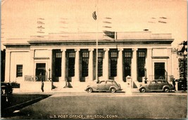 Vtg Postcard 1944 US Post Office Building Bristol, CT Connecticut - £3.83 GBP