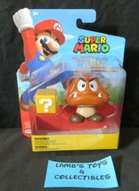 Super Mario Jakks Pacific 4&quot; Goomba collectible action figure World Nintendo toy - £31.00 GBP