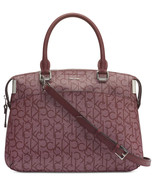 CALVIN KLEIN Raelynn Signature Satchel Burgundy - NWOT - $75.05