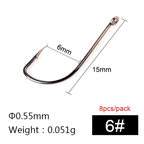 FTK High Carbon Steel Fish Hooks  8Pcs-10Pcs/Pack size 5#-16# Carp Hooks Super N - £26.39 GBP