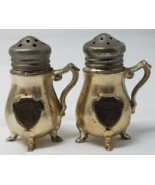 Kentucky Lake Salt Pepper Shakers 1960 Sailboat Shield Pewter Japanese - $15.15