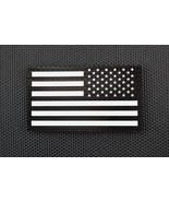 Infrared Reverse US Flag Patch Black &amp; White Police SWAT LEO Security IR... - $255.82 MXN