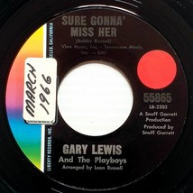 Gary Lewis &amp; The Playboys - Sure Gonna&#39; Miss Her / I Don&#39;t Wanna Say Goodnight - £4.44 GBP