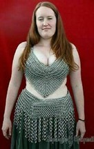 Aluminum Medieval Knight Chainmail Bra and Skirt 10 mm Butted Halloween Gift - £57.14 GBP