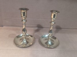 Two Baldwin Brass Candlestick Single Forged In America 6.5&quot; Tall By 4&quot; Diameter - £15.82 GBP