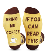 NEW If You Can Read This Bring Me Coffee Novelty Crew Socks unisex one s... - $5.95