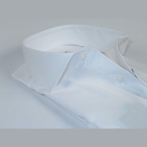 Men 100% Italian Cotton Shirt Non Iron SORRENTO Turkey Cutaway Collar 2744 White image 6