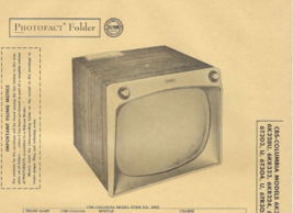 1956 CBS COLUMBIA 6T303 6K321 TELEVISION Tv Photofact MANUAL 6K322 6K327... - $9.89
