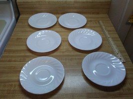 Corelle white swirl saucers 6 ct - $24.65