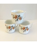 Lot of 3 Vintage Coffee Cups with Flowers Made in China - $445.14 MXN