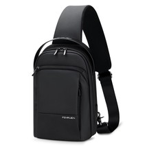 New Crossbody Bag For Men Waterproof Casual Chest Bag USB Charging Shoulder Mess - £56.13 GBP