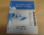 1974 Evinrude Service Atelier Manuel Sportwin 9.9 HP 10424-10425 10454-1... - $65.11