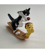 Looney Tunes Sylvester Tweety Bird Ski Figure Warner Bros Vintage Applau... - $27.01 CAD