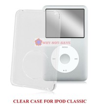Clear Hard Front Cover Case skin for ipod Classic 5 5th gen A1136 30GB 60GB 80GB - £34.43 GBP