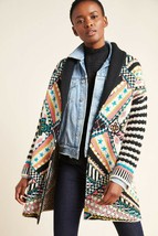 NWT ANTHROPOLOGIE JOSEFANA JACQUARD SWEATER COAT by ALDOMARTINS XS, S - £111.76 GBP