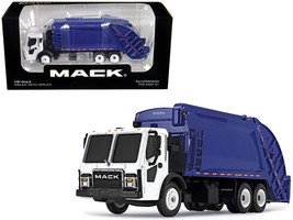 Mack LR w McNeilus Rear Load Refuse Body Blue White 1/87 HO Diecast Model First - £46.51 GBP