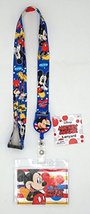 Disney 85791 Mickey Mouse Lanyard with Zip Lock Card Holder, Multicolor - £3.68 GBP