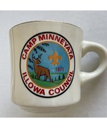 Boy Scout Eastern Iowa Illowa Camp Minneyata 1960s 1970s Cup Mug chip - $5.95