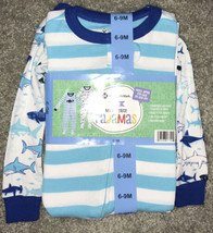 2 pk Members Mark My Favorite Pajamas 6-9 Months Sharks Blue Footie Pajamas - $12.99