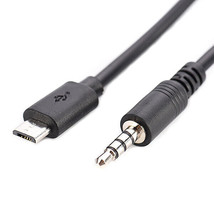 16&quot; Inch USB Micro B to 3.5mm Male Stereo Audio Cable For Cellphone Smartphone - £10.16 GBP