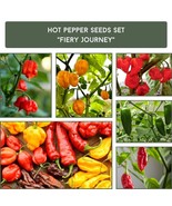 Hot Pepper Seeds Variety Pack &#39;Fiery Journey&#39; - Cultivate Your Own Chili... - £12.01 GBP