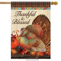 Thanksgiving Tradition House Flag  - 2 Sided Message, 28&quot; x 40&quot; - £20.58 GBP