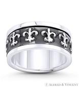 Fleur-De-Lis Lily Flower Men's 9.5mm Band / Spinning Ring in 925 Sterlin... - €46,26 EUR+ Fleur-De-Lis Lily Flower Men's 9.5mm Band / Spinning Ring in 925 Sterlin... - €46,26 EUR+