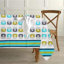 PG COUTURE Cotton Jar Printed 4 Seater Square Table Cloth - 59 x 59 Inch, Multic - £14.88 GBP+