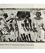 1942 Egypt Nubian Tribute to Tutankhamun Historical Print Antique Epheme... - €4,26 EUR