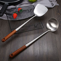 Stainless Steel Kitchen Tools Spatula Cooking Spoon Wok Shovel Soup Scoo... - £18.31 GBP