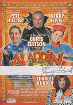 Kerry Newell GMTV Wakey Wakey Hand Signed Aladdin Theatre Flyer - £6.25 GBP