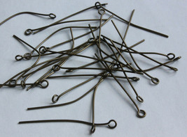 200PCS 37MM Eye Bronze Needles Pin Metal Connectors Chandelier Jewellery Part - £6.69 GBP