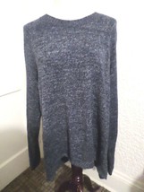 Eileen Fisher Cotton Hi Lo Crew Neck Knit Sweater Top NWT$398 Size L - £99.91 GBP