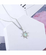 Opal Sun Pendant Necklace - $93.06 CAD