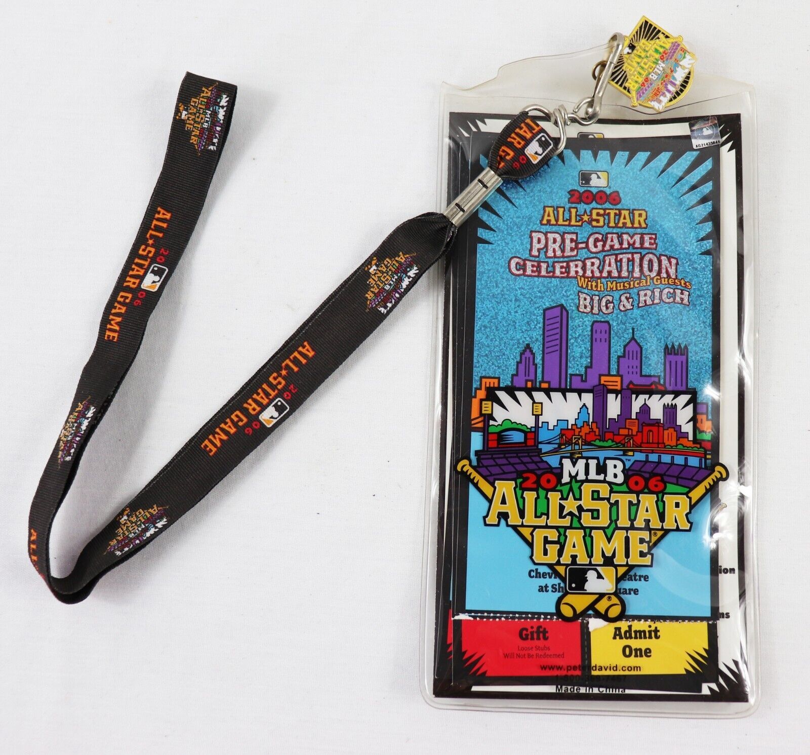 Primary image for (2) 2006 MLB All Star Game Pittsburgh Pregame Tickets w/ Lanyard Big & Rich