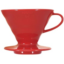 HARIO VDCR-02R V60 02 Coffee Dripper Ceramic Red Coffee Drip for 1-4 Cups - £30.83 GBP