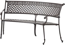 Christopher Knight Home Sebastian Outdoor Antique Cast Aluminum Sector Bench, - £304.50 GBP